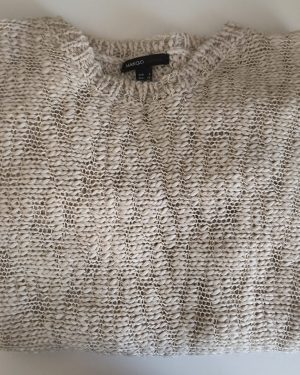 Sweter z dodatkiem wełny i lnu Mango Casual